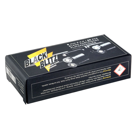 Pobjeda Black Blitz Knallpatronen 9mm P.A.K. schwarze Messinghlse 500 Schuss Bild 5
