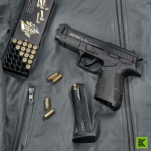 Retay X Pro Schreckschuss Pistole 9mm P.A.K. brniert Bild 1