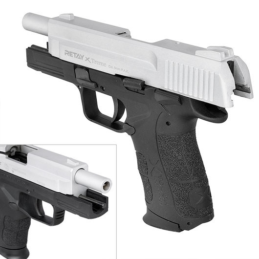 Retay X Treme Schreckschuss Pistole 9mm P.A.K. nickel Bild 8