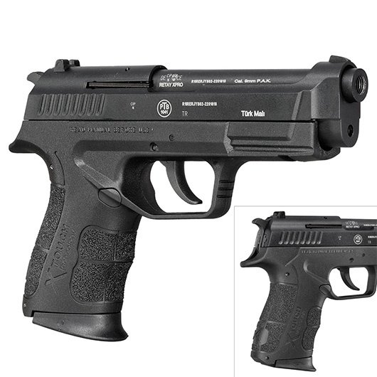 Retay X Pro Schreckschuss Pistole 9mm P.A.K. brniert inkl. 2x 50 Platzpatronen Bild 9