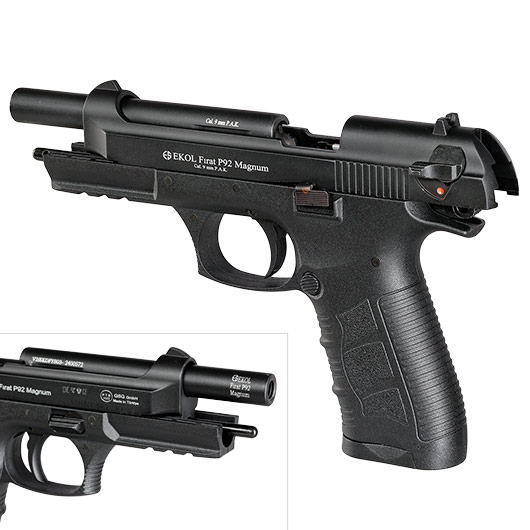 Ekol P92 Magnum Schreckschusspistole 9mm P.A.K. brniert Bild 8