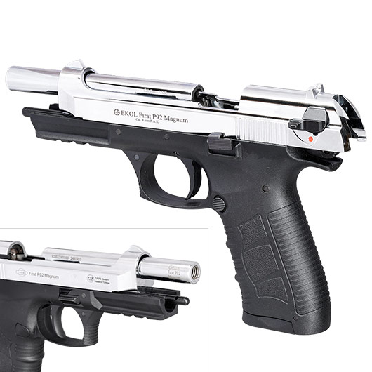Ekol P92 Magnum Schreckschusspistole 9mm P.A.K. chrom Bild 8