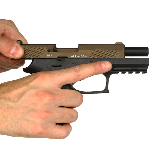 Sig Sauer P320 Schreckschuss Pistole 9mm P.A.K. inkl. Waffenkoffer midnight bronze Bild 6