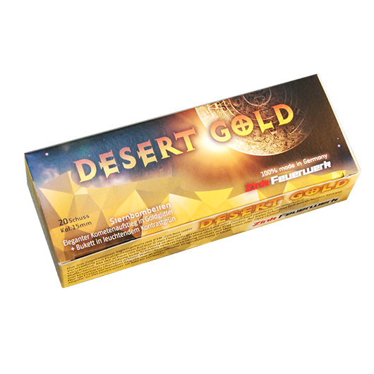 Zink Desert Gold Sternbombetten Goldglitter - 20 Schuss Signaleffekte fr Schreckschusswaffen Bild 1