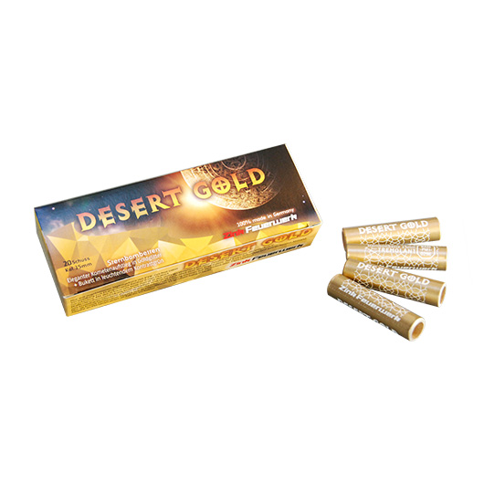 Zink Desert Gold Sternbombetten Goldglitter - 20 Schuss Signaleffekte fr Schreckschusswaffen Bild 2