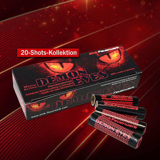 Zink Feuerwerk Demon Eyes 20 Schuss Signaleffekte fr Schreckschusswaffen
