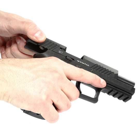 Sig Sauer P320 Schreckschuss Pistole 9mm P.A.K. schwarz inkl. 100 Schuss Platzpatronen Bild 7
