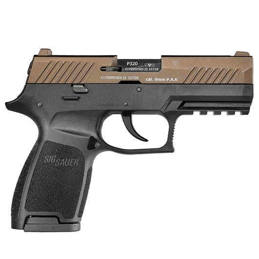 Sig Sauer P320 Schreckschuss Pistole 9mm P.A.K. midnight bronze inkl. 100 Schuss Platzpatronen Bild 3