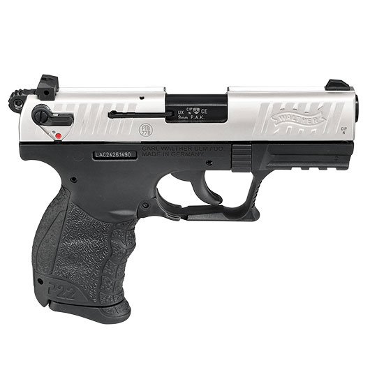 Walther P22Q Schreckschuss Pistole 9mm P.A.K. nickel inkl. austauschbare Griffrcken (S, L) Bild 3