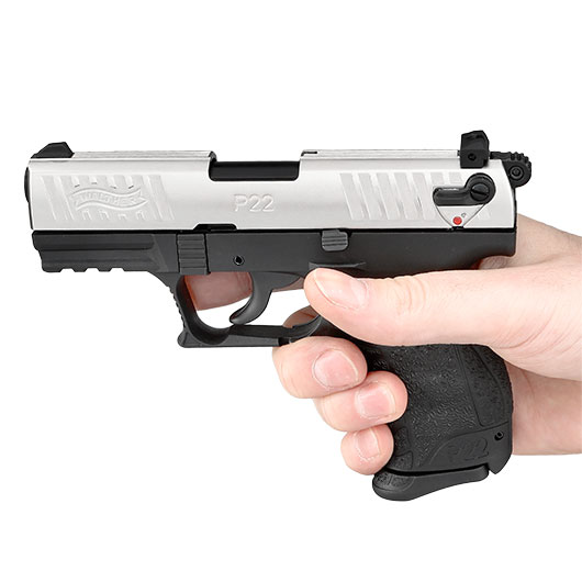 Walther P22Q Schreckschuss Pistole 9mm P.A.K. nickel inkl. austauschbare Griffrcken (S, L) Bild 5