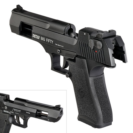 Retay Big Fifty Schreckschusspistole 9mm P.A.K. brniert Bild 8