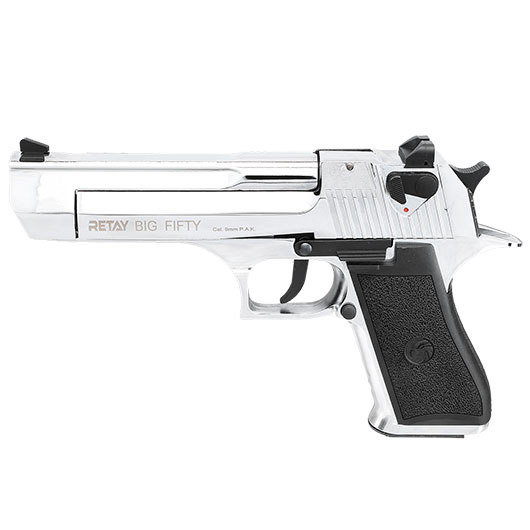 Retay Big Fifty Schreckschusspistole 9mm P.A.K. chrome-finish