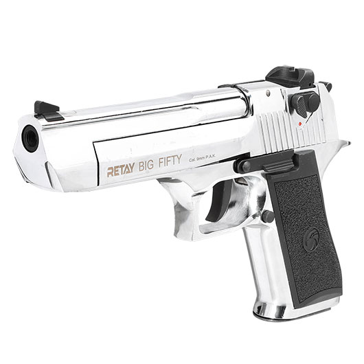 Retay Big Fifty Schreckschusspistole 9mm P.A.K. chrome-finish Bild 2