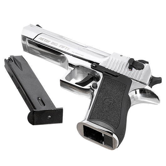 Retay Big Fifty Schreckschusspistole 9mm P.A.K. chrome-finish Bild 6