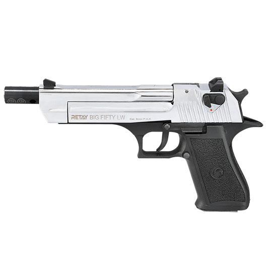 Retay Big Fifty LW Schreckschusspistole 9mm P.A.K. chrome-finish Bild 10