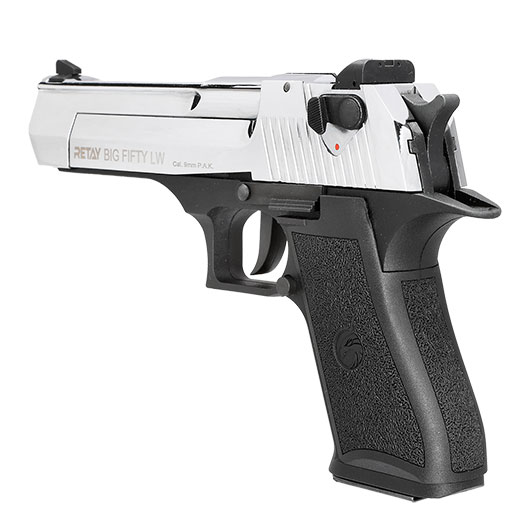 Retay Big Fifty LW Schreckschusspistole 9mm P.A.K. chrome-finish Bild 7