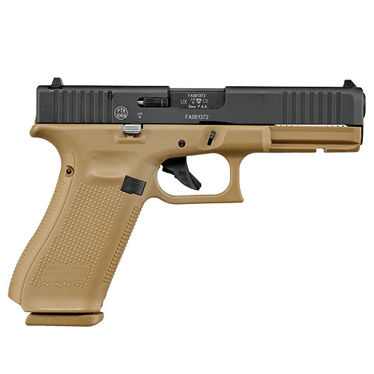 Glock 17 Gen5 Schreckschuss Pistole 9mm P.A.K. coyote French Army Edition inkl. Glock Koffer und Wechsel-Griffrcken Bild 3