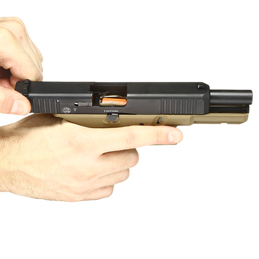 Glock 17 Gen5 Schreckschuss Pistole 9mm P.A.K. coyote inkl. Waffenkoffer Bild 11