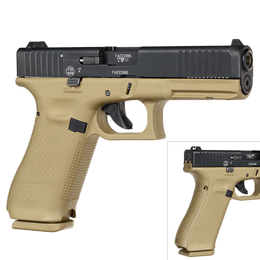 Glock 17 Gen5 Schreckschuss Pistole 9mm P.A.K. coyote inkl. Waffenkoffer Bild 9