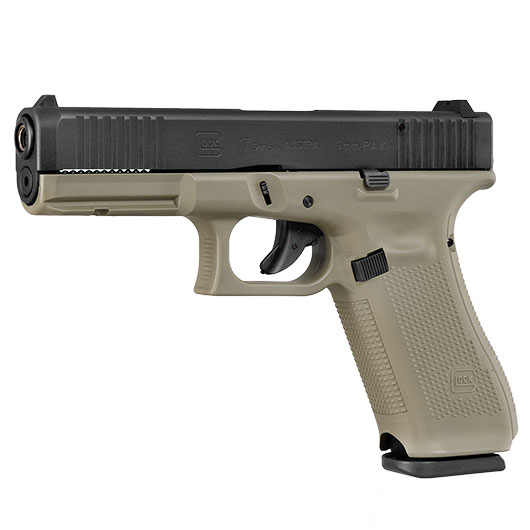 Glock 17 Gen5 Schreckschuss Pistole 9mm P.A.K. Battlefield Green inkl. Waffenkoffer Bild 2