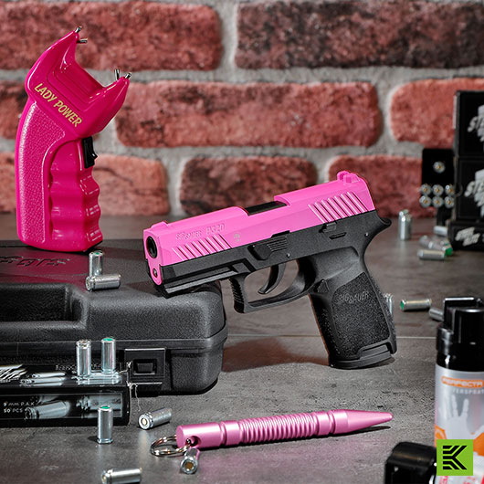 Sig Sauer P320 Schreckschuss Pistole 9mm P.A.K. pink inkl. Waffenkoffer Bild 1