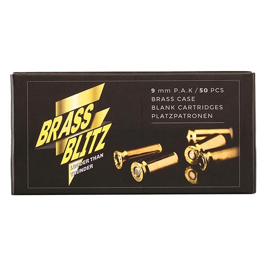 Pobjeda Brass Blitz Knallpatronen 9mm P.A.K. - Messinghlse 2x 50 Stck Bild 4