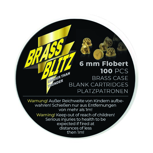 Pobjeda Brass Blitz Knallpatronen Kal. 6 mm Flobert 100 Stck - Messinghlse Bild 3