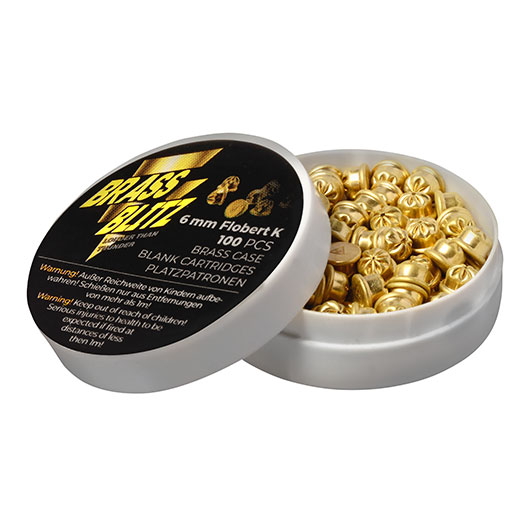 Pobjeda Brass Blitz Knallpatronen Kal. 6 mm Flobert 100 Stck - Messinghlse Bild 1