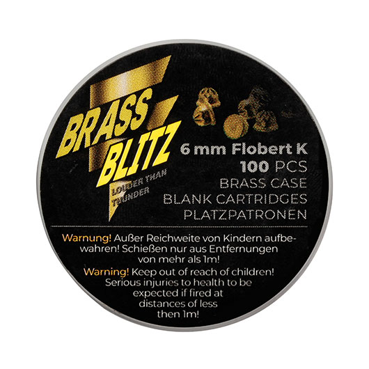 Pobjeda Brass Blitz Knallpatronen Kal. 6 mm Flobert 100 Stck - Messinghlse Bild 7