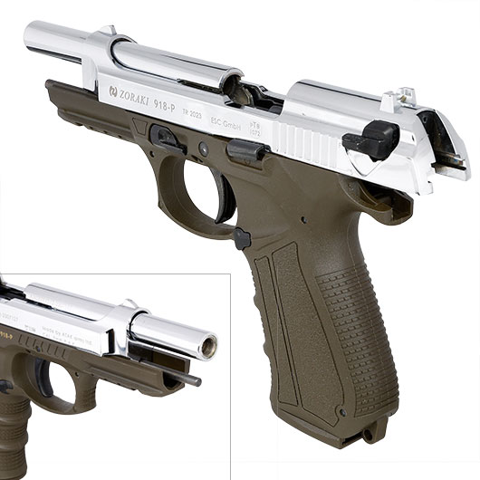Zoraki 918 Schreckschuss-Pistole 9mm P.A. ODG chrom Bild 8