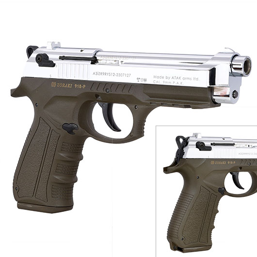 Zoraki 918 Schreckschuss-Pistole 9mm P.A. ODG chrom Bild 9