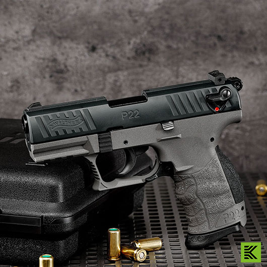 SONDERATION - Walther P22Q Schreckschuss Pistole 9mm P.A.K. Cerakote Meteor Gray inkl. 100 Schuss Platzpatronen Bild 1