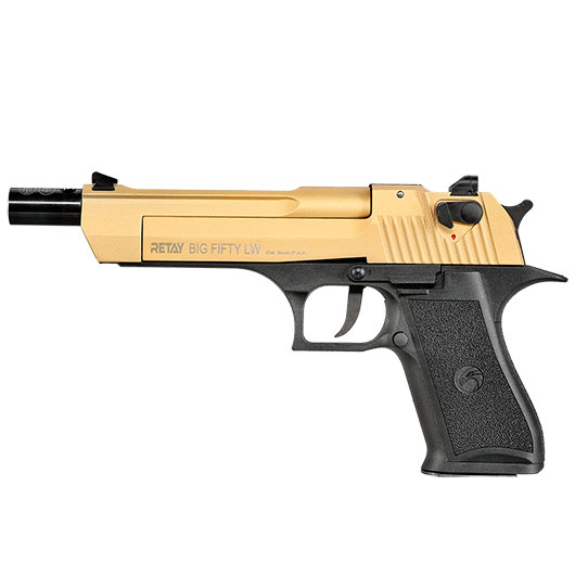 Retay Big Fifty LW Schreckschusspistole 9mm P.A.K. gold Bild 10