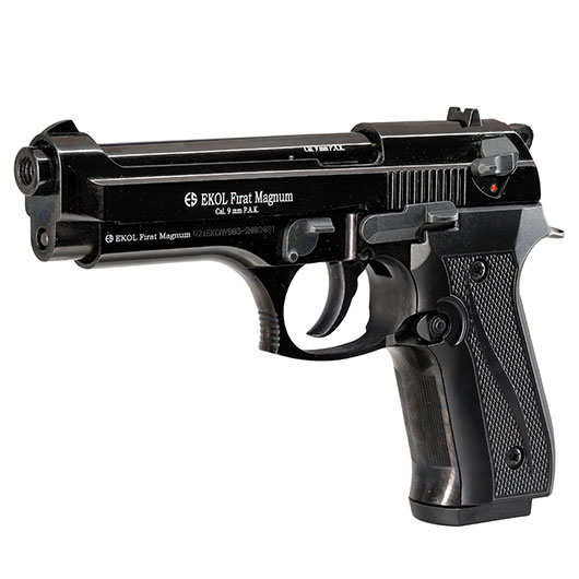 Ekol Firat Magnum Schreckschusspistole Kal. 9mm P.A.K. Vollmetall brniert inkl. 2x 50 Platzpatronen Bild 2