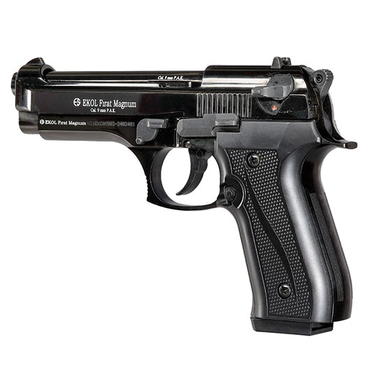 Ekol Firat Magnum Schreckschusspistole Kal. 9mm P.A.K. Vollmetall brniert inkl. 2x 50 Platzpatronen Bild 7