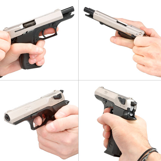 Record COP Schreckschuss Pistole Kal. 9mm P.A.K Sonderedition bicolor silber/brniert Bild 11
