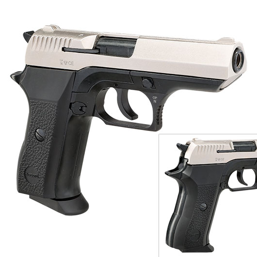 Record COP Schreckschuss Pistole Kal. 9mm P.A.K Sonderedition bicolor silber/brniert Bild 9