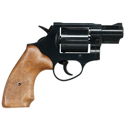 Record Chief 2 Zoll Schreckschuss Revolver Kal. 9 mm R.K. schwarz mit braunen Griffschalen Bild 3