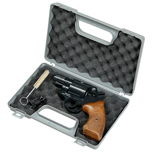 Record Chief 2 Zoll Schreckschuss Revolver Kal. 9 mm R.K. schwarz mit braunen Griffschalen Bild 4