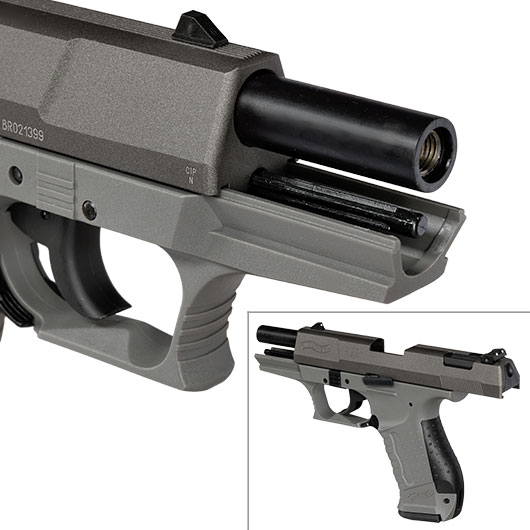 Walther P99 SV Schreckschuss Pistole 9 mm P.A.K. grau mit Stahlverschluss Bild 8