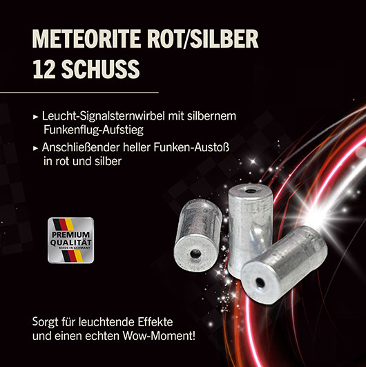 Umarex Signaleffekt Leucht-Signalsternwirbel Meteorite rot/silber 12 Stck Bild 1