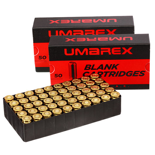 Umarex Knallpatronen 9mm P.A.K. - Messingh�lse 2x 50 St�ck