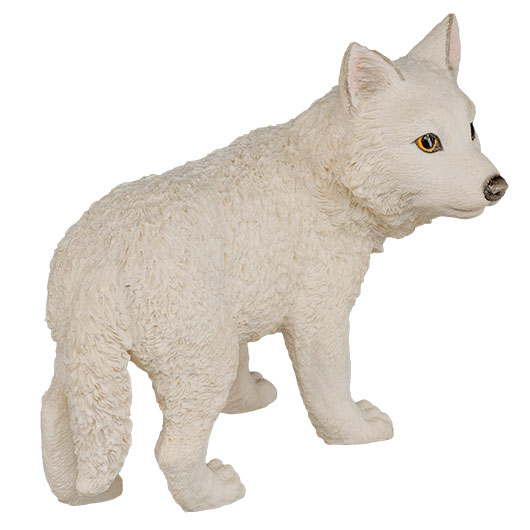 Dekofigur weier Wolf Welpe stehend 11 x 12 cm Bild 5