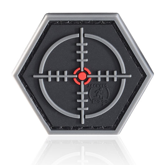 JTG 3D Rubber Patch mit Klettflche Sniper Scope schwarz/grau