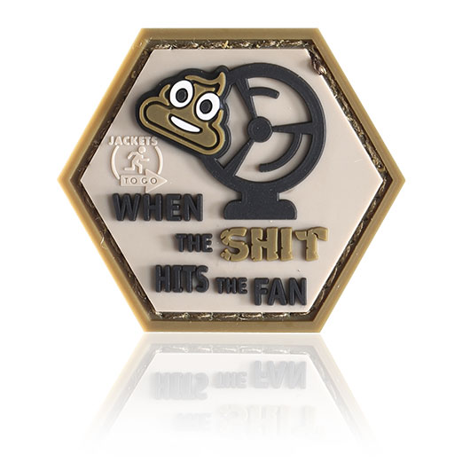 JTG 3D Rubber Patch mit Klettflche Shit hit the fan fullcolor