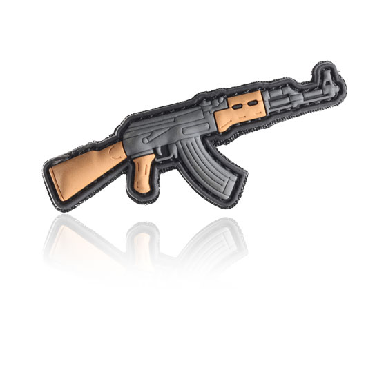 101 INC 3D Rubber Patch mit Klettflche AK47 Klettflche grau/braun