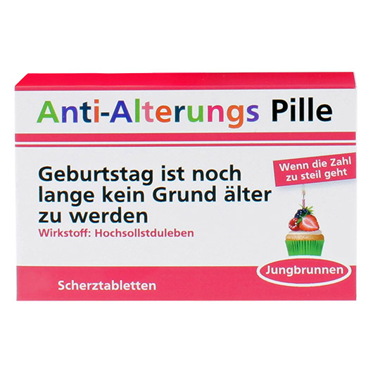 Scherzartikel Schokolinsen Anti-Alterungs Pille