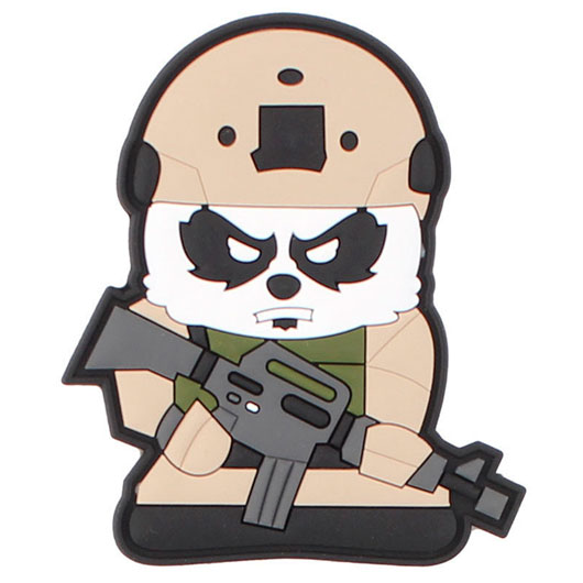 3D Rubber Patch mit Klettflche Tactical Panda fullcolor