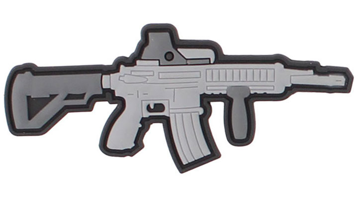 3D Rubber Patch mit Klettflche M4 grau