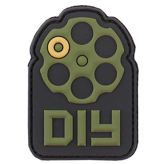 3D Rubber Patch mit Klettflche Do It Yourself schwarz/oliv
